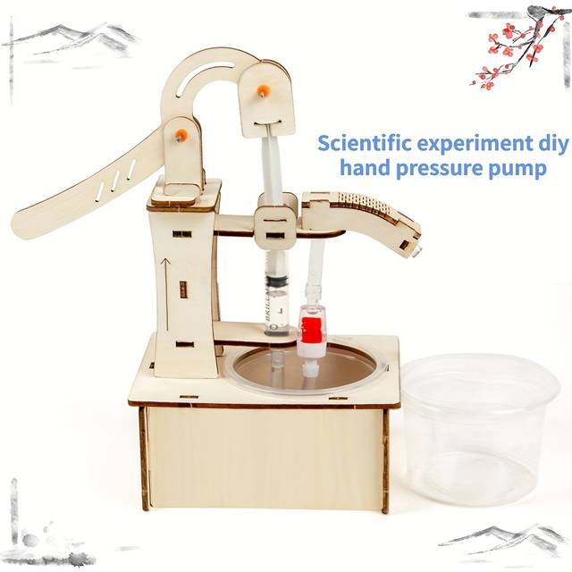 TEMU Experiment Kit - Manual Water Pump And Well Pressure Project, Educational Craft Kit With Materials