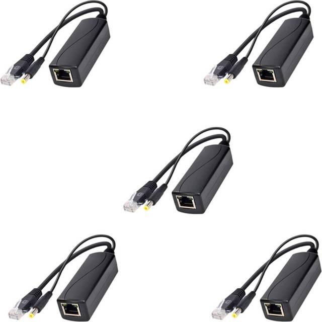 5X PS5712TG Gigabit Power Over Ethernet Splitter 10/100/1000Mpbs RJ45 Support IEEE802.3 /At(30W) PoE Splitter