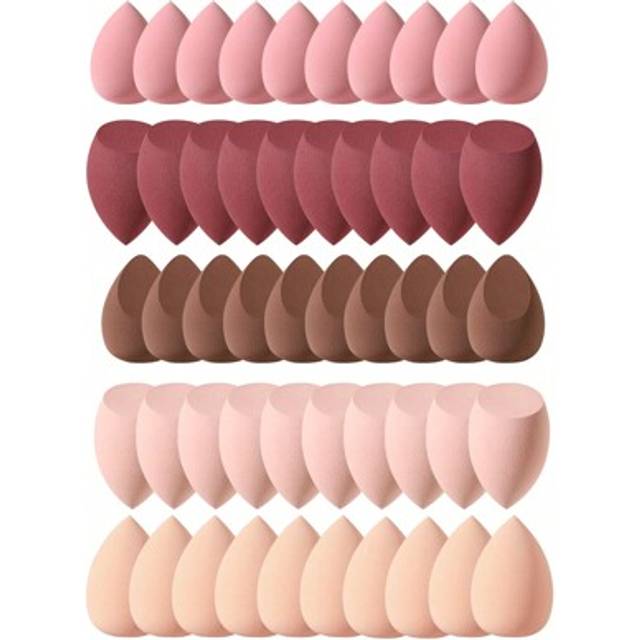 SHEIN 50pcs/Set Makeup Sponge Set, Makeup Blender, Professional Makeup Blending Sponges Wholesale, Soft Concealer Sponges, Makeup Tools For Foundation, Powd