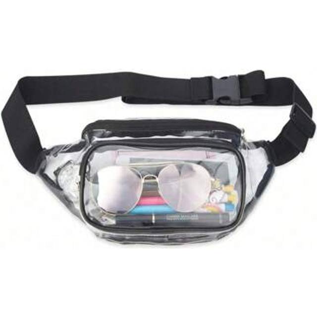 SHEIN Clear Fanny Pack Stadium Waterproof Cute Waist Bag Clear Purse Transparent Adjustable Belt Bag For Women Men, Beach, Movement,Concerts Bag