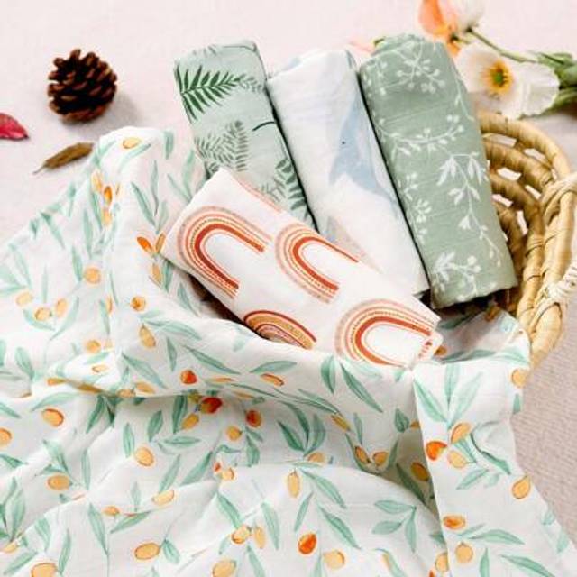 SHEIN Summer Goodies 1PC Baby Swaddle Blanket, Viscose From Bamboo Swaddles Blankets Boys Girls, Whale Swaddling Blanket For Newborn, Super Soft Large 47.2&#34;