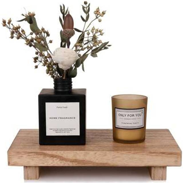 SHEIN Small Kitchen Sink Soap Tray For Counter Soap Dish Dispenser Holder Wooden Risers Stand For Bathroom Decor Farmhouse Wood Pedestal Kitchen Accessories