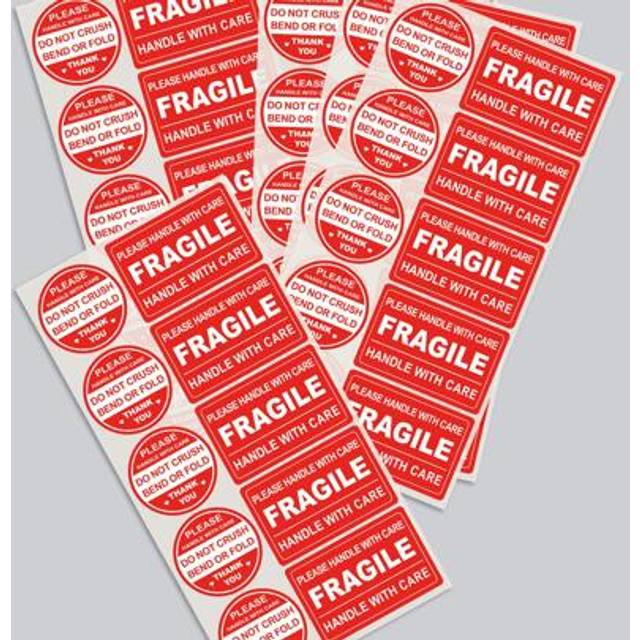 SHEIN 100pcs Fragile Labels Shipping Package Warning Stickers,School Supplies,Back To School