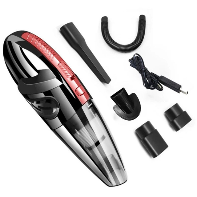 1 Set Car Vacuum Cleaner Small Car Interior Vacuum Cleaner Red
