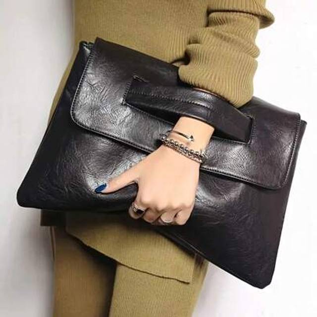 SHEIN 2025 Spring/Summer New Women Large Capacity Clutch Bag,Envelope Evening Bag,Party Handbag, Phone Pouch,Shoulder Bag, Tote, Pu Leather,Solid Color, Fas