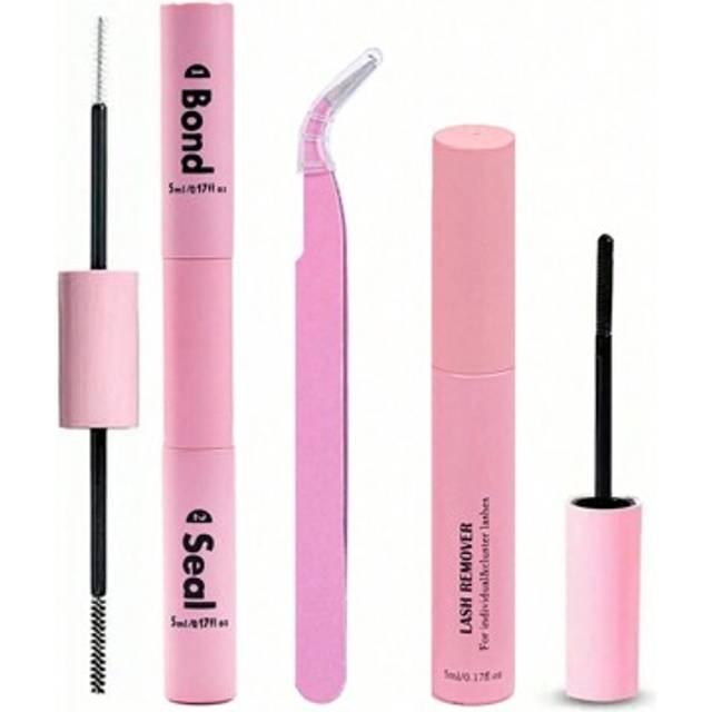 SHEIN Lash Bond And Seal 10ml Individual Lashes Glue And Seal Super Strong Hold Lash Extension And Lash Glue Remover 5ml Tweezers Kit