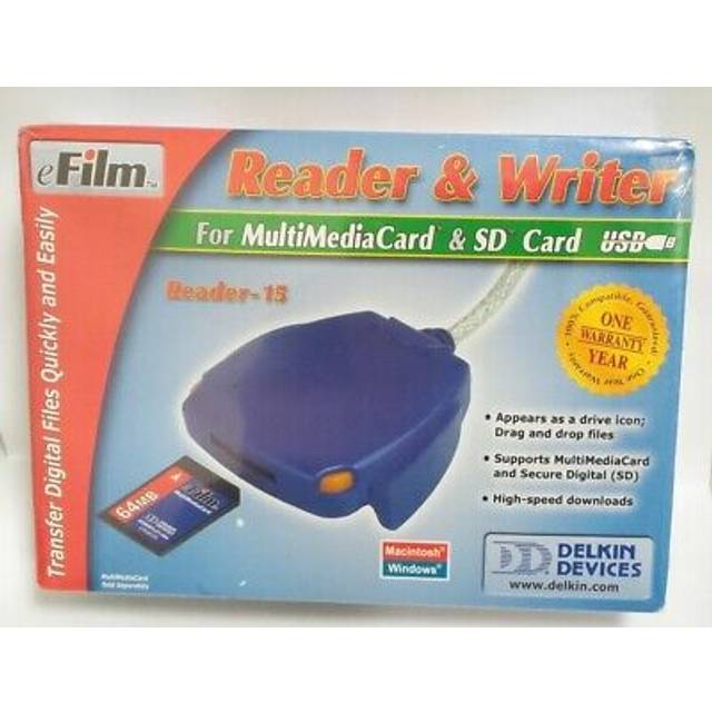 Delkin efilm usb multimedia and secure digital card reader (ddreader-15)