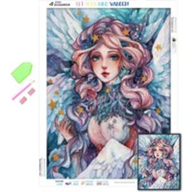 Diamond Embroidery Stars Angels Full Square New Arrival 3D DIY Diamond Painting Beautiful Big Sister Picture of Rhinestone Wall Art Full Square 20X30CM