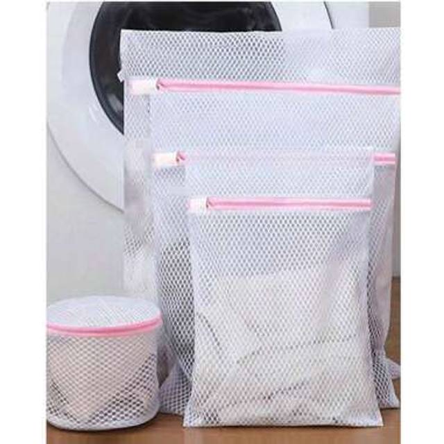 SHEIN 1/3/4 Pcs Zippered Mesh Laundry Bags, Honeycomb Washing Bag, Suitable For Clothes, Shirts, Bras, Socks, Pantyhose, Underwear, Travel Storage Bag, Spri