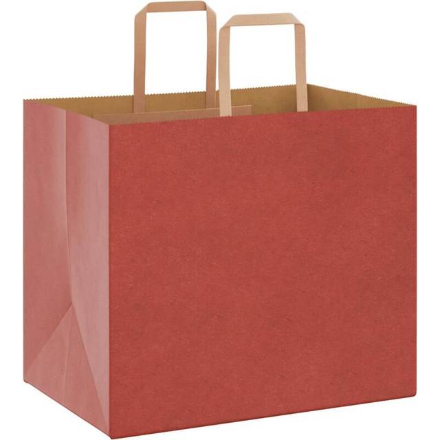 (red, 32 x 22 x 28 cm) vidaXL Paper Bags 50 pcs with Handles White 54x15x49 cm Paper Grocery Bag
