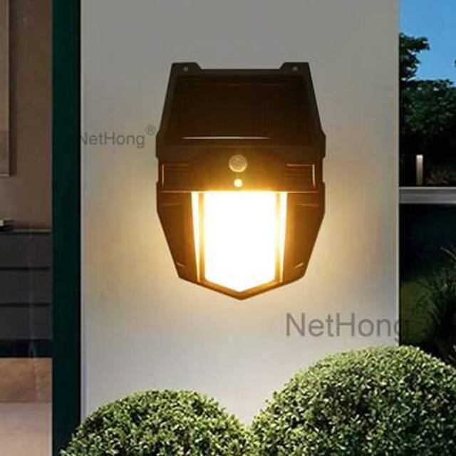 SHEIN LED Solar Street Wall Light PIR Motion Sensor Security Outdoor Garden Lamp