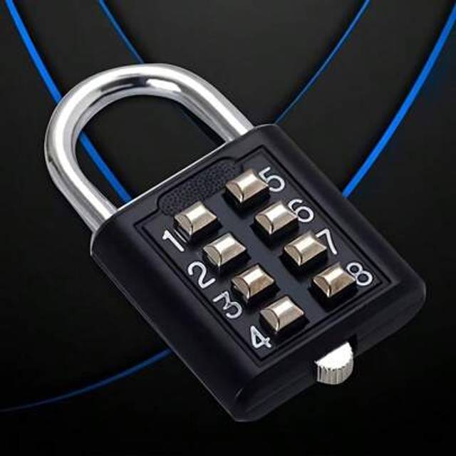 SHEIN Zinc Alloy Code Padlock, Sturdy , Indoor And Outdoor Use, Anti-Theft And Waterproof, For Storage Cabinets, Fences, Schools, Toolbox