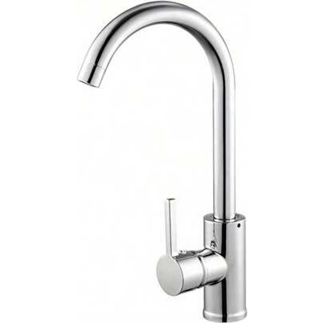 SHEIN Kitchen Sink Tap - Brushed Nickel Single Lever 360Âº Swivel Spout Monobloc Mixer For Kitchen Faucet Home Bathroom Decor Summer
