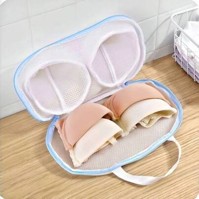 SHEIN 1pc Bra Laundry Bag For Washing Machine – Delicate Lingerie Wash Bag With Zipper, Prevents Deformation For Bras (A To C Cup) – Underwear Mesh Laundry