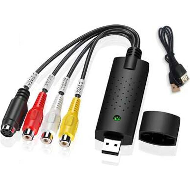 SHEIN VHS To Digital Converter, Video Capture Card USB 2.0 Audio Video Capture Card Device Old VHS Mini DV Hi8 DVD VCR To Digital Converter For , For PC Sup