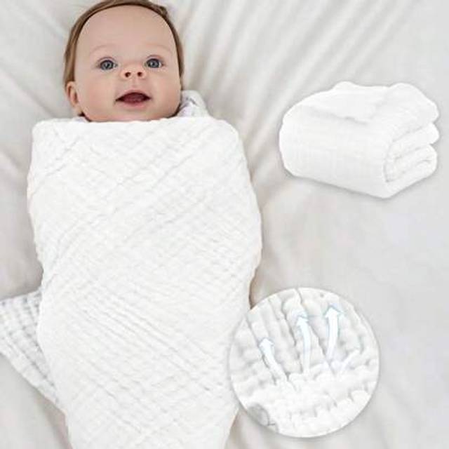 SHEIN 1pc Summer Breathable Blanket, Newborn Baby Swaddle, Towel Bag, Multi-Functional Baby Product, Children&#39;s Bath Towel, Soaked Gauze, Children&#39;s Quilt,