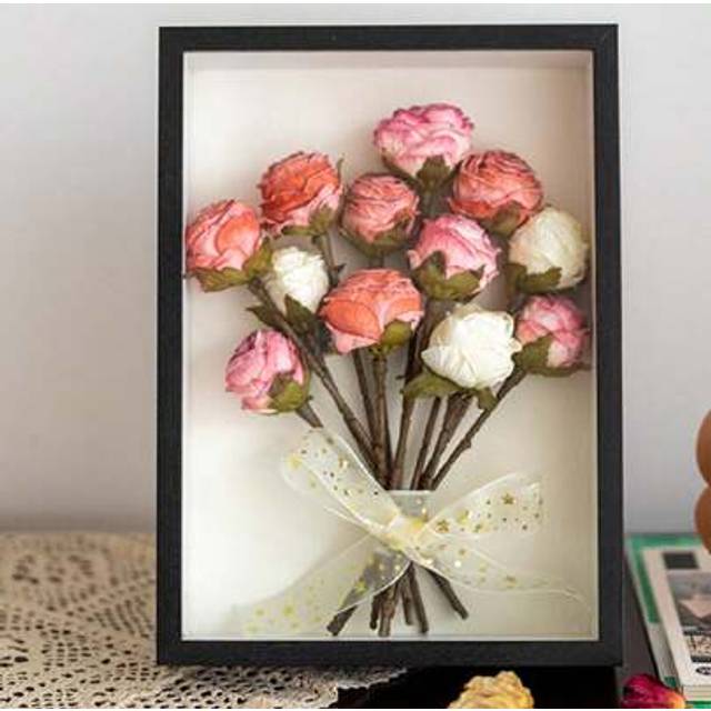 SHEIN Dried Flower Frame, DIY 3D Hollow Wooden Specimen Frame, Model Display Stand, Picture Frame Gifts Birthday Graduation