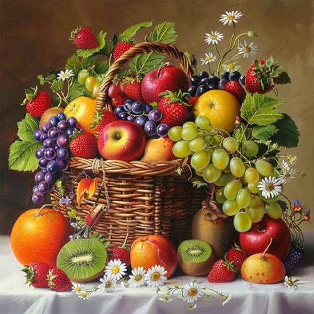 SHEIN 5D Various Fruit Patterns Creative Unframed Diamond Painting , Full Artificial Diamond DIY Mosaic Art Craft, Home Decoration, Relaxing Gift For Adults