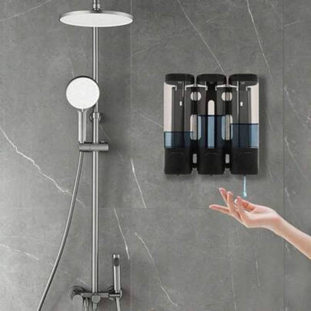 SHEIN Sink Soap Dispenser Shampoo Conditioner Dispenser 3-Head Dispenser Hotel / Bath Back To School