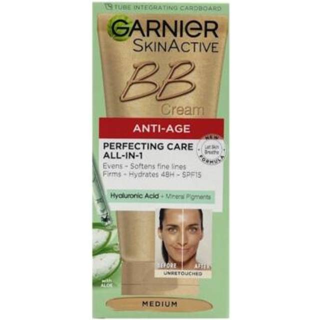 3 x garnier skin active bb cream anti-age spf15 medium 50ml