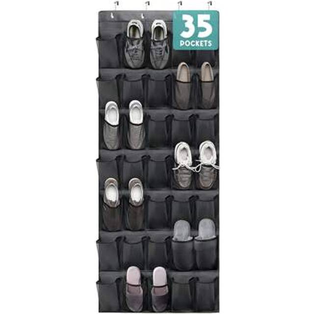 SHEIN 1pc MultiPocket 6 To 35 Pockets Oxford Mesh Over Door Shoe Organizer Sturdy Hanging Closet Storage Space Saving Shoe Rack Holder For Apartment Dorm Ro