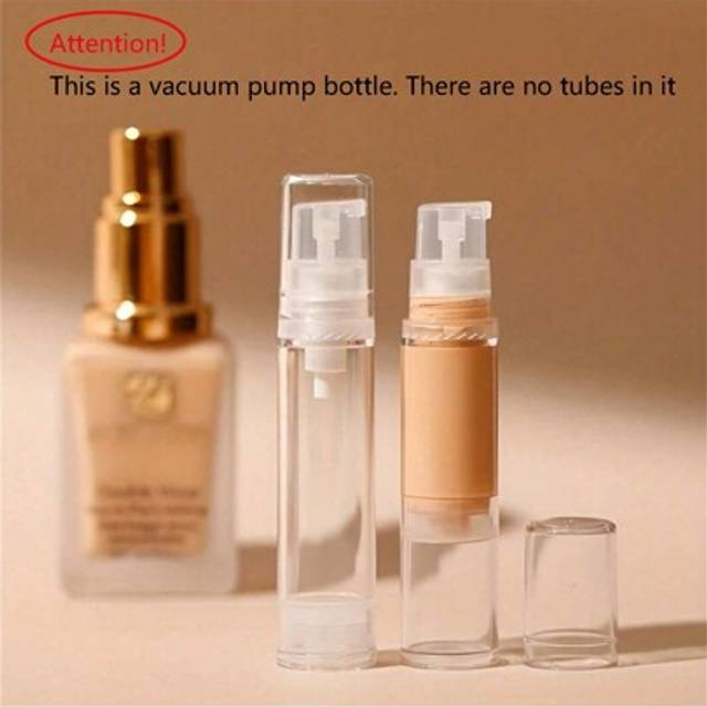 SHEIN 1pcTravel Bottles Set, Airless Pump Bottle Emulsion Dispenser Bottle Travel Cream Pump Bottle Vacuum Pump Bottle Liquid Foundation ,Portable,For Makeu