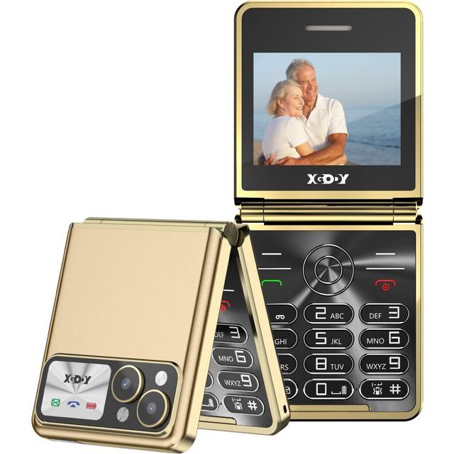 "Xgody S200 Big Button Flip Phone, Unlocked GSM Mobile for Seniors, 1300mAh Battery, Type-C Charging, Dual SIM, 2.4"" Color Screen, FM Radio, Flashligh"