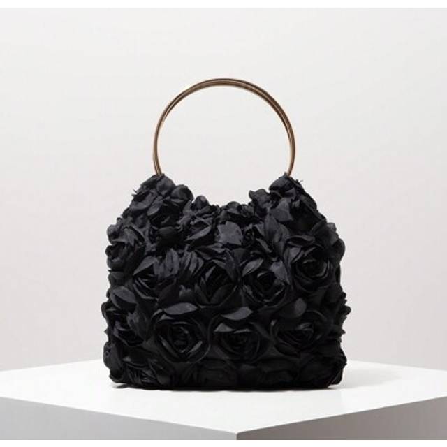 SHEIN Elegant Rose Flower Clutch Purse, Women Formal Dress Party Handbag, Gentle Sweet Girl&#39;s Shoulder Bag, Solid Color Bucket Bag, Bridal Purse (Pattern Ra