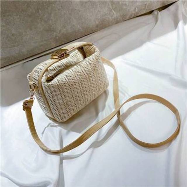 SHEIN Women Straw Crossbody Bag Summer Beach Woven Shoulder Handbag Crossbody Purse