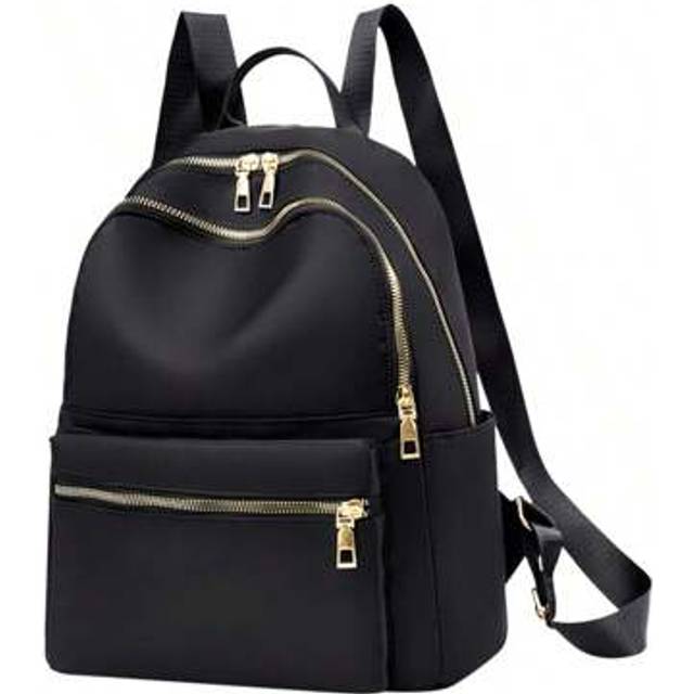 SHEIN Simple Solid Color Quilted Large Capacity Backpack, Outdoor Rucksack