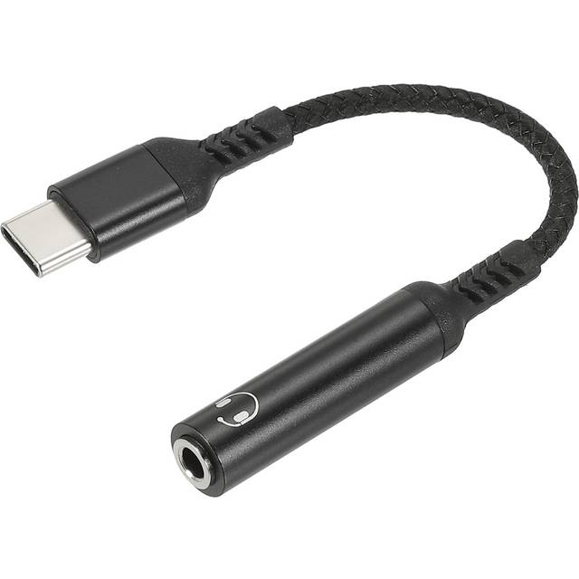 Usb Type C To 3.5mm Headphone Jack Adapter Usb C To Aux Audio Cord 5.3 Black