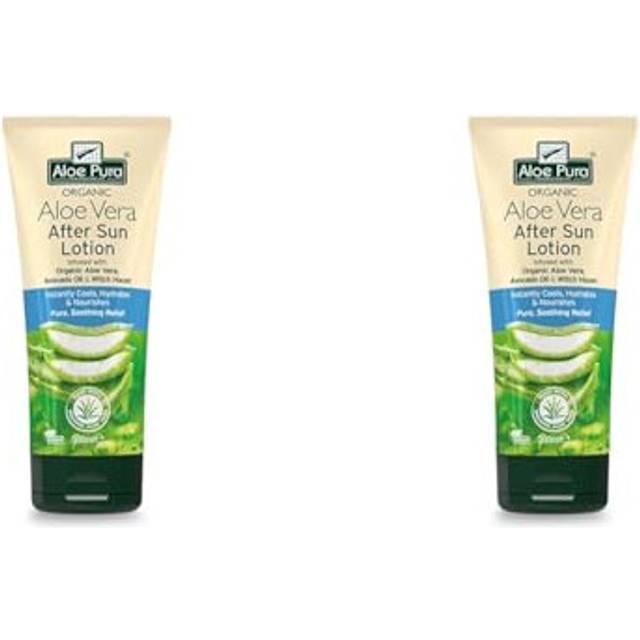 Aloe Pura, Organic Aloe Vera Aftersun Lotion, Natural, Vegan, Cruelty Free, Paraben & SLS Free, Soothing, 200ml (Pack of 2)