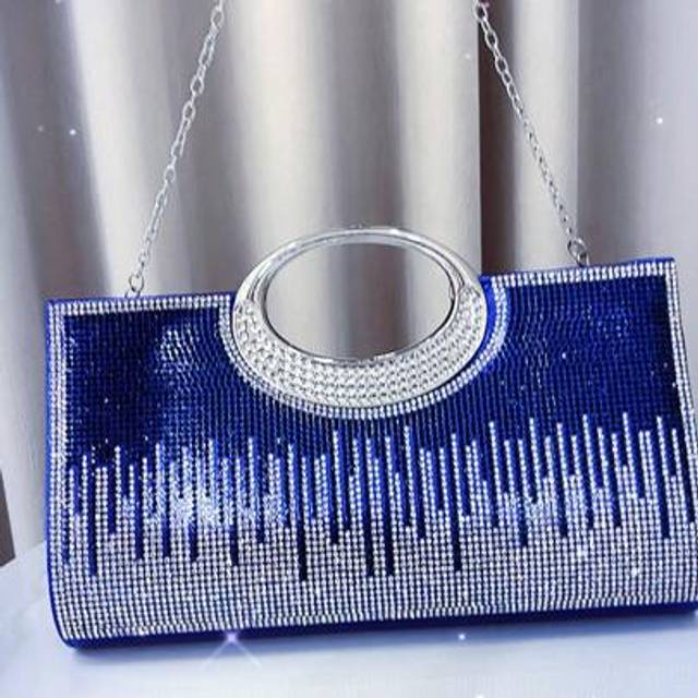 SHEIN New Sparkling Clutch Bag, Small Square Handbag, Evening Bag, Wedding Clutch Bag With Full Rhinestones, Shoulder Bag