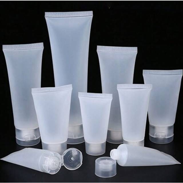 SHEIN 2Pcs/Set Empty Refillable Plastic Squeeze Tubes Translucent Cosmetic Containers Soft Plastic Tube Travel Bottle, Portable Accessories Storage