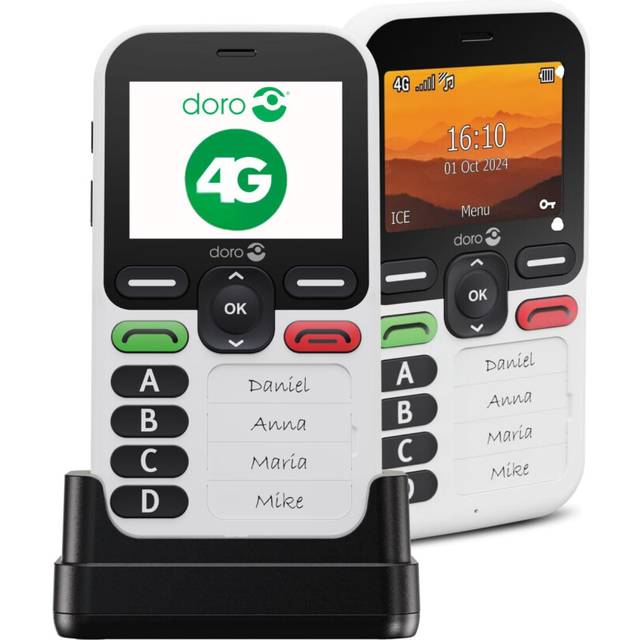 Doro - Leva X10 - Senior Mobile Phone - Unlocked 4G Phone - 4 Pre-Recorded Numbers - Assist Key with GPS - Security Timer - SMS Only - Charger Includ