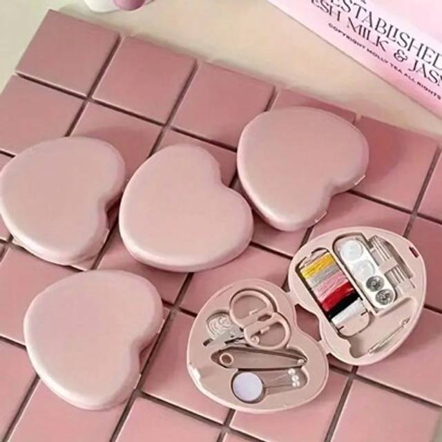 SHEIN 1 Set Portable Mini Sewing Box Small Sewing Kit Multipurpose Sewing Tools Combo Set - Perfect Gift For Beginner Sewers: Sewing Kit - Foldable, DIY Sew