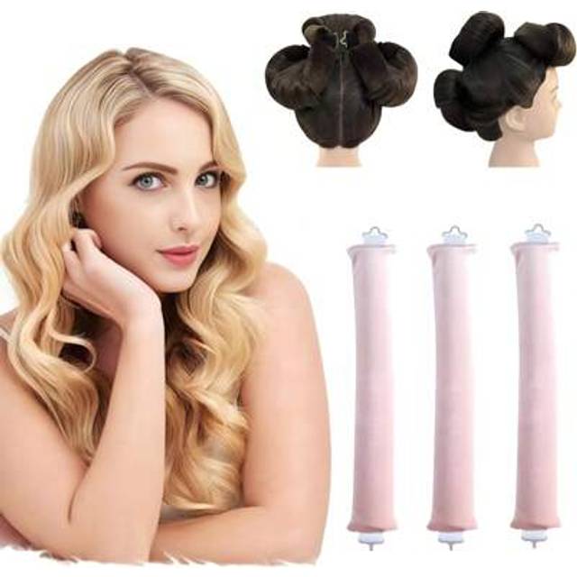 SHEIN Heatless Hair Curler No Heat Hair Rollers Slouchy Curling Rod Headband Soft Curls Sleeping Flexi Rods With Hook Hair Styling Tools ,Hair Rollers,Heatl