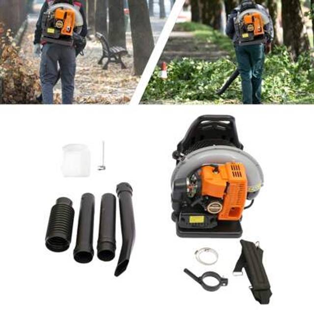 SHEIN 63CC Petrol Backpack Leaf Blower Extremely Powerful 2 Stroke Lightweight