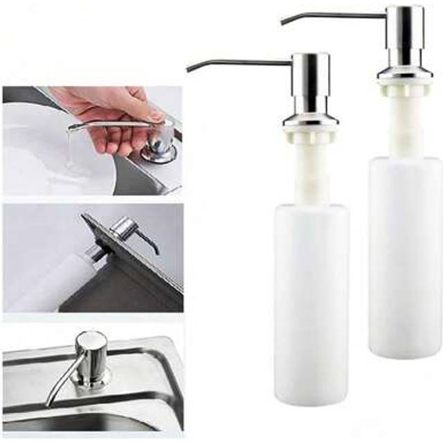 SHEIN 1pc Kitchen Stainless Steel Sink Soap Dispenser