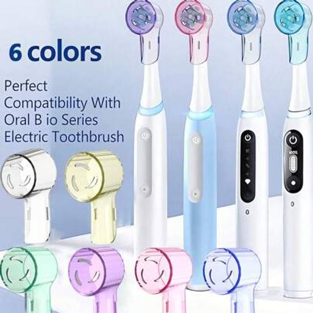 SHEIN 6 Colors Available Electric Toothbrush Head Cover Storage Box Travel Toothbrush Head Cover Toothbrush Head Dust Cover Portable Toothbrush Head Cover B