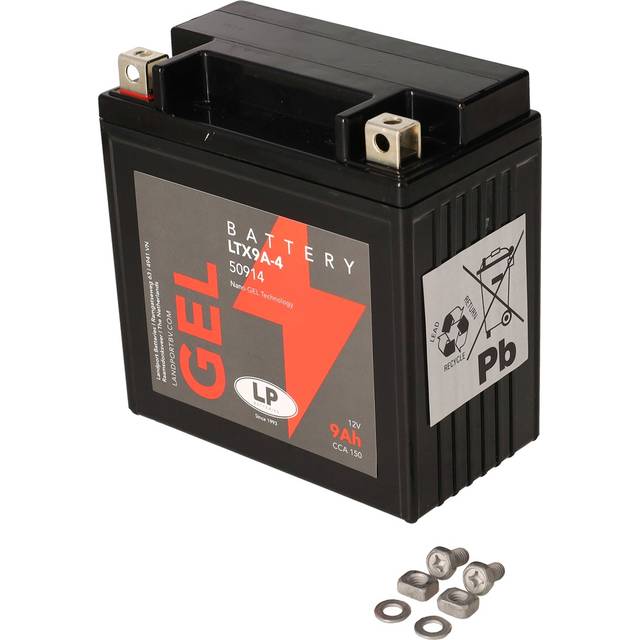 Gel motorcycle battery 12v 9ah (10hr) 150cca landport - mg ltx9a-4