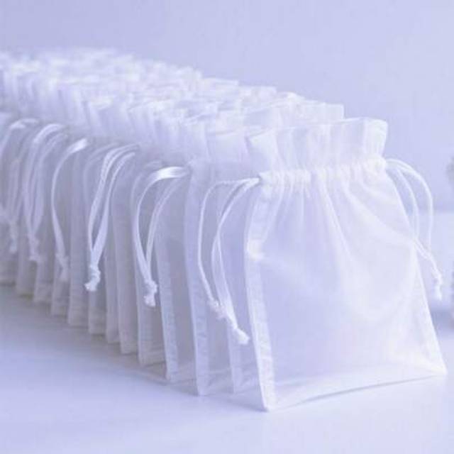SHEIN 50pcs Organza Gift Bags, Jewelry Pouches, Small Mesh Bags With Drawstring, For Packaging Transparent Bags, Jewelry Bags, Small Gifts, Wedding Favors,