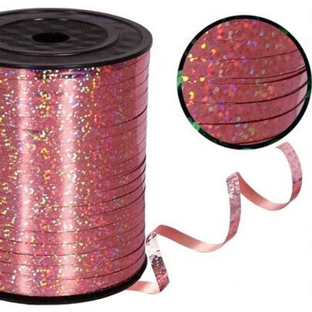SHEIN 1 Roll, 250 Rose Gold Curling Ribbon For Gift Wrapping, Balloon String, Wedding, Birthday, - Metallic Shiny &#34; Ribbon For Bouquets And Flower Wrapping