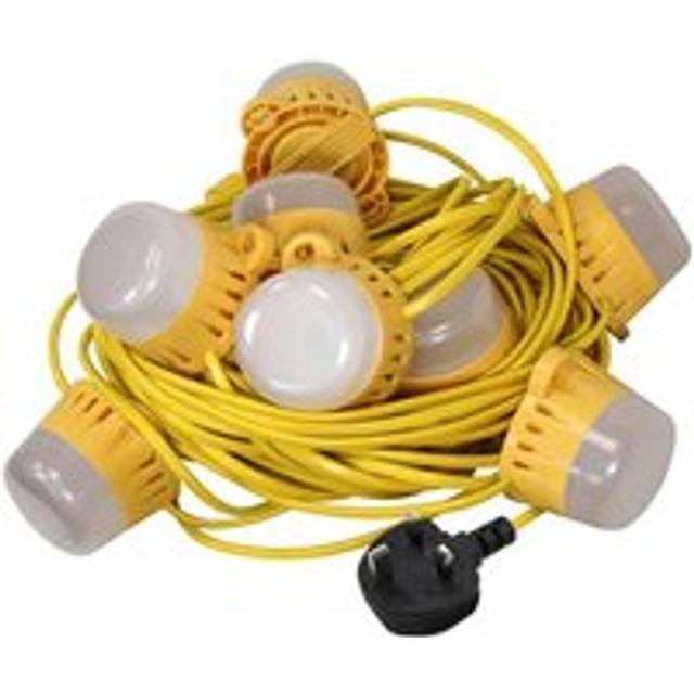 Faithfull power plus festoon lights 10 led bulbs 240v 22m