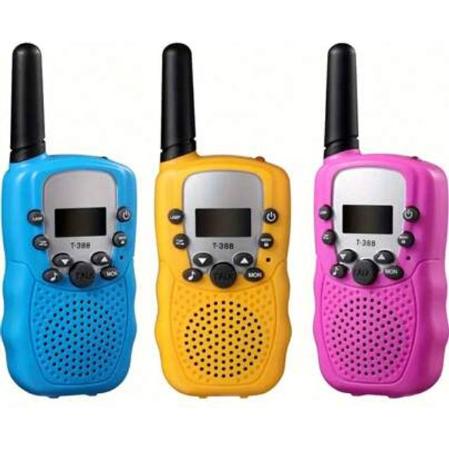 SHEIN 1 Pc Kid&#39;s Walkie Talkie Set - 3 Mile Range, Backlit LCD Display, Flashlight, Perfect For Outdoor Adventures, Camping, Hiking, Indoor Play, Stocking S