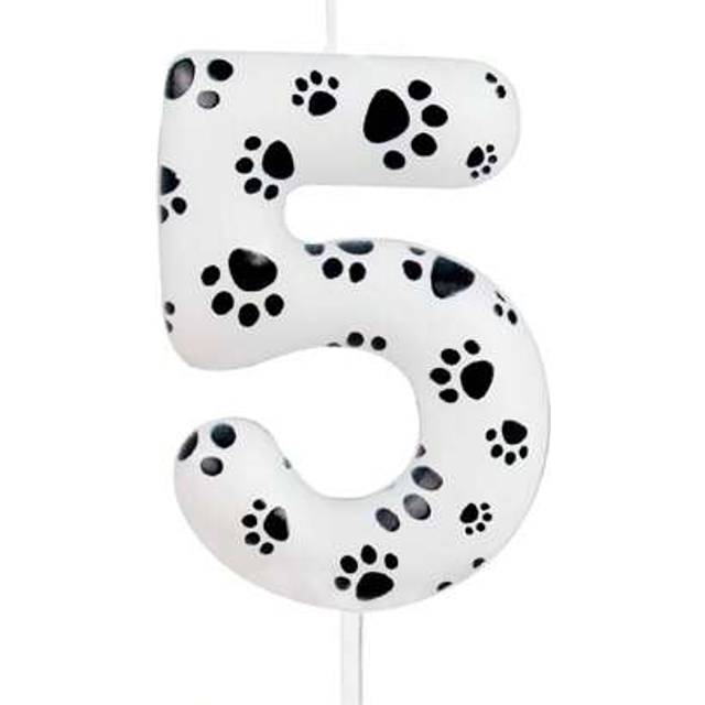 SHEIN 1pc Cat Paw Shaped Number 0-9 Pet Themed Birthday Party Cake Candles Decoration,Christmas
