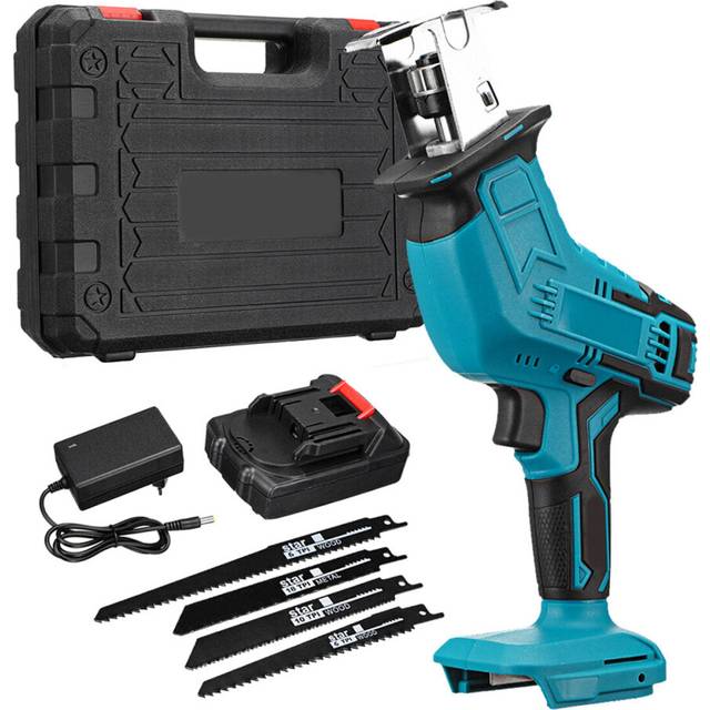 21V Cordless Reciprocating Saw Electric Sabre Saw Woodworking Wood Metal Cutting Tool