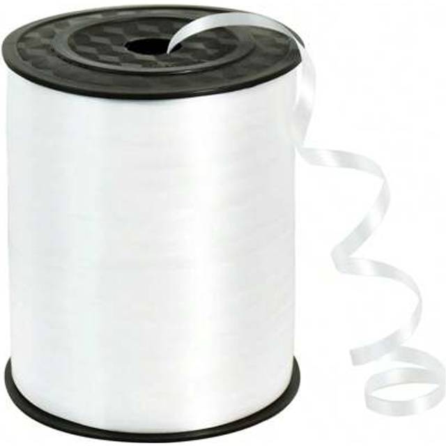 SHEIN 1 Roll, 250 White Curling Ribbon For Gift Wrapping, Balloon String, Wedding, Birthday, - Metallic Shiny &#34; Ribbon For Bouquets And Flower Wrapping Pape