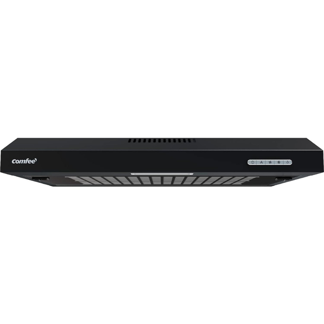 Visor cooker hood - 60cm, led, wall mounted, black