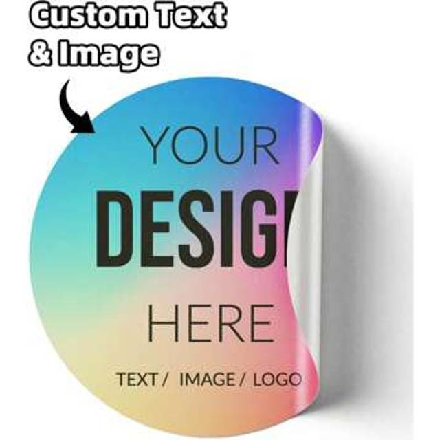 SHEIN 1-100pcs Personalized Labels - Custom Stickers With Any Text, Image, Custom Thank You Labels Stickers ,Seal,No-Iron,Ornamental,Colorful Custom, Unique